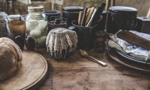 Rustic design on a worktop