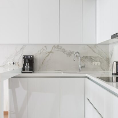 Bristol quartz worktops - white stone