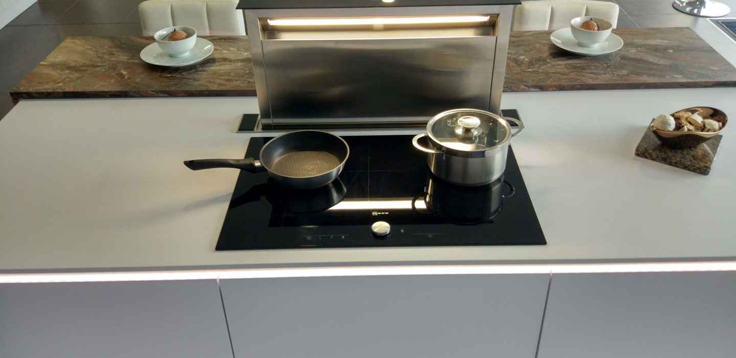 Induction Hob on ceramic worktop