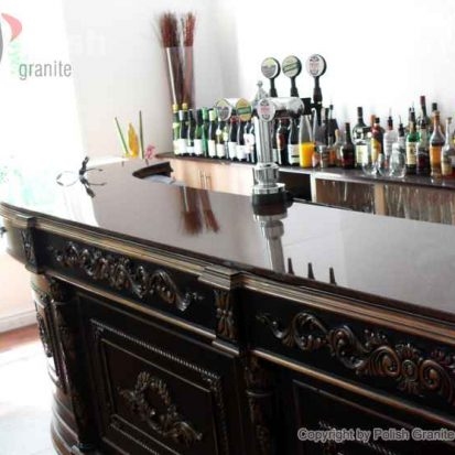 Bar Worktops black granite