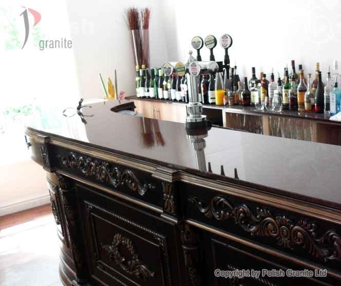 Bar Worktops black granite