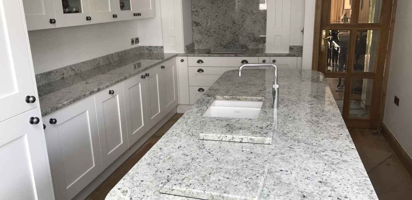 Colonial White granite kitchen