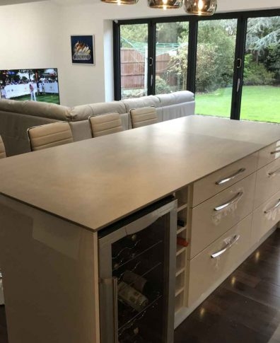 Neolith worktop kitchen island