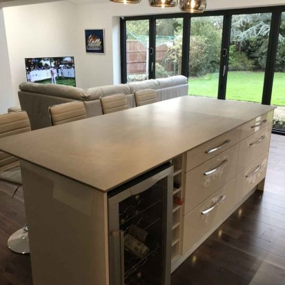 Neolith worktop kitchen island