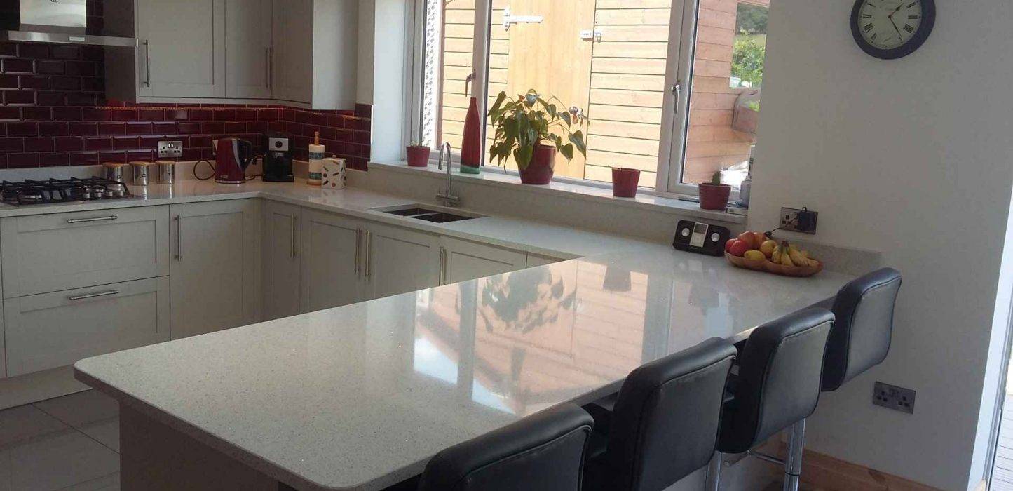 Breakfast Bar on Lactea quartz