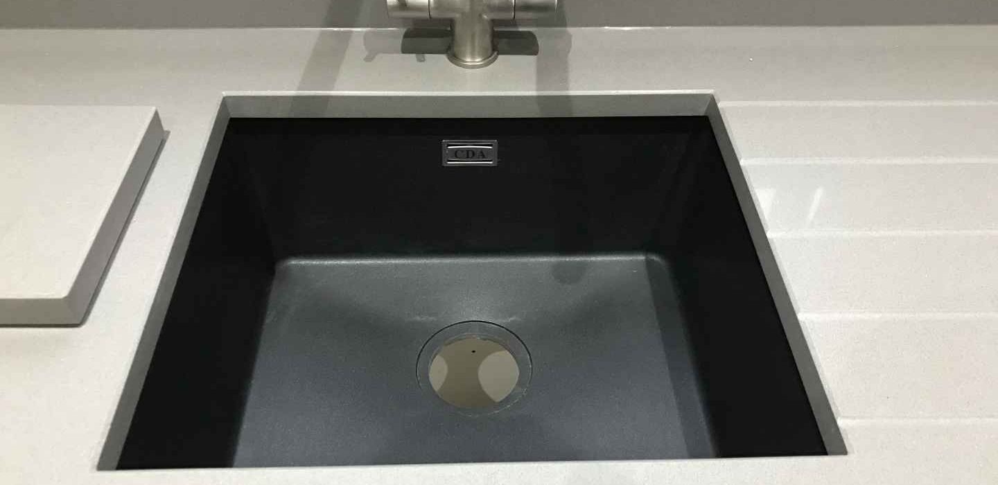 Undermount Sink on grey ceramic