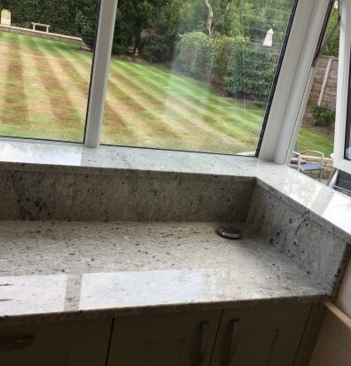 Kitchen granite worktops windowsill