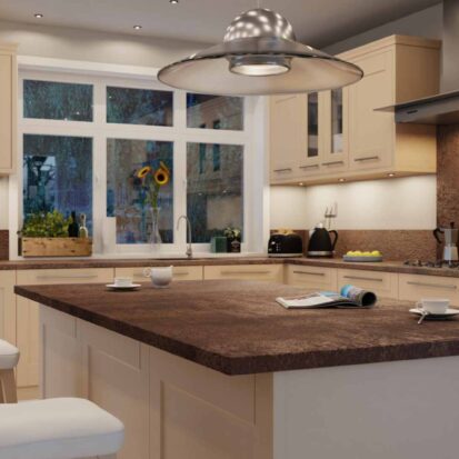 Iron Corten 3D kitchen Rendering