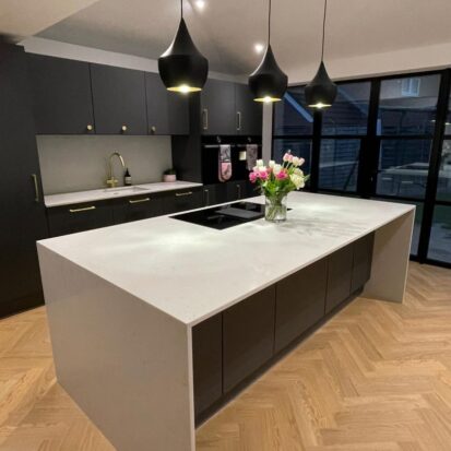 modern quartz kitchen island