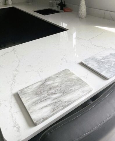 marble look stone chopping board